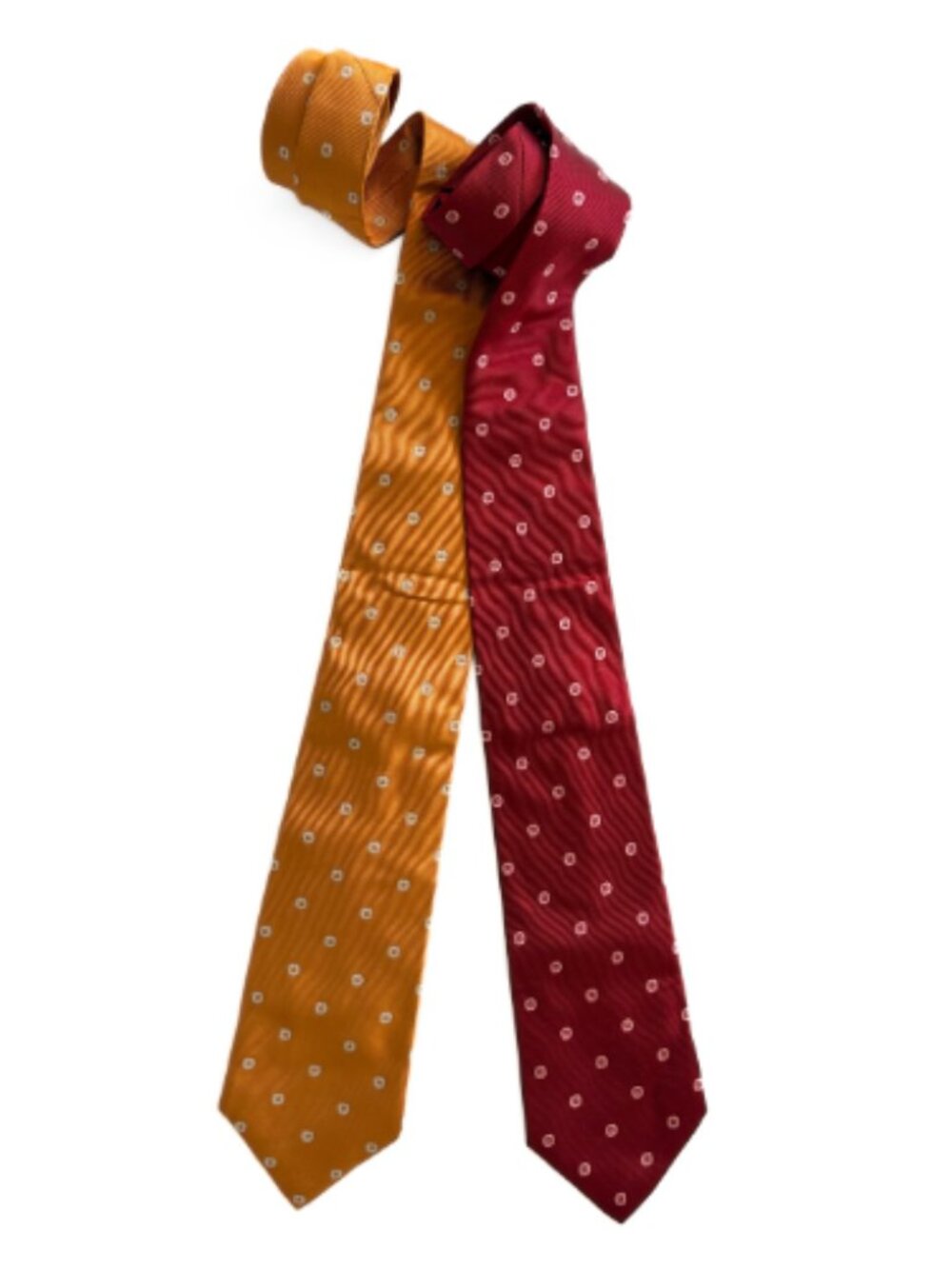 Luigi Borrelli Napoli Floral Patterned Tie Lot 4" Apricot / Red